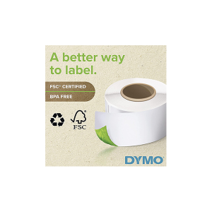 Dymo 1933084 LW Durable 2-1/4" x 1-1/4" White Poly 800 Labels
