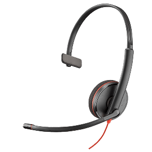 Plantronics BLACKWIRE 3200 209750-101 Corded Passive Noise Reduction Unified Communication Headset