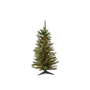 Nearly Natural 5441 3ft Christmas Tree With Pine Cones and Clear Lights