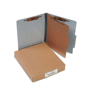 ACCO ACC15014  20 pt. PRESSTEX Classification Folders 1 Divider  Gray 10/Box