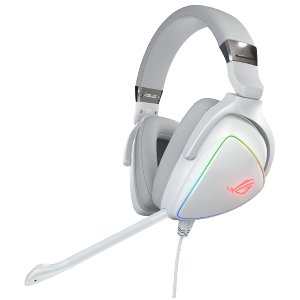 ASUS ROG  90YH02HW-B2UA00 Delta White Edition USB / USB-C Connector Circumaural RGB Gaming Headset