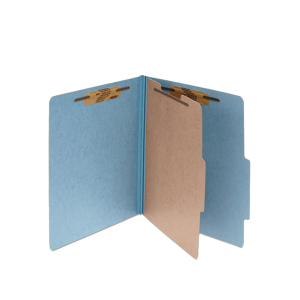 ACCO ACC15024  Pressboard Classification Folders 1 Divider  Sky Blue 10/Box