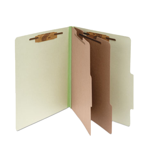 ACCO ACC15046  Pressboard Classification Folders 2 Dividers Leaf Green 10/Box