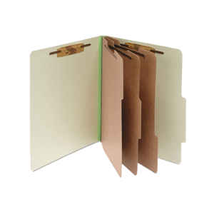 ACCO ACC15048 Pressboard Classification Folders 3 Dividers Leaf Green 10/Box