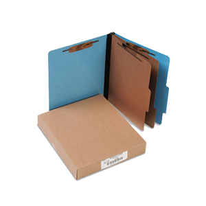 ACCO ACC15662 ColorLife PRESSTEX Classification Folders 2 Dividers  Light Blue 10/Box