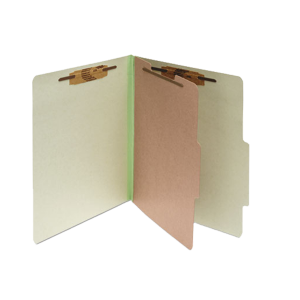 ACCO ACC16044 Pressboard Classification Folders 1 Divider Legal Size Leaf Green 10/Box