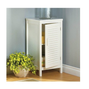 Accent Plus 10018099 White Slatted Standing Cabinet