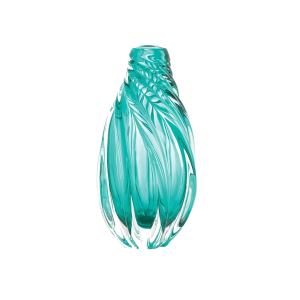 Accent Plus 10018715 Spiral Twist Art Glass Vase Ocean Aqua