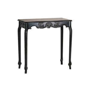 Accent Plus 35177 Wood Scallop Detail Hall Table Black