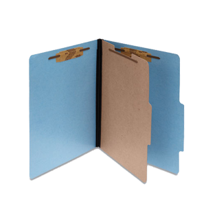 ACCO ACC15642 ColorLife PRESSTEX Classification Folders 1 Divider Light Blue 10/Box