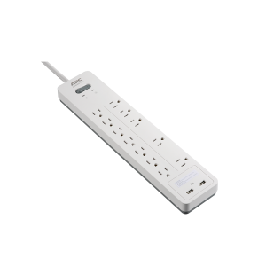 APC PH12U2W Home Office SurgeArrest 12 Outlets with 2 USB charging ports 120V White