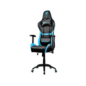 Cougar Armor One Blue Sky Gaming Chair with Breathable Premium PVC Leather and Body-embracing High Back Design