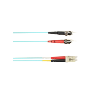 Black Box FOCMP10-005M-STLC-AQ 5 m Colored Fiber OM3 50-Micron Multimode Fiber Optic Patch Cable Aqua