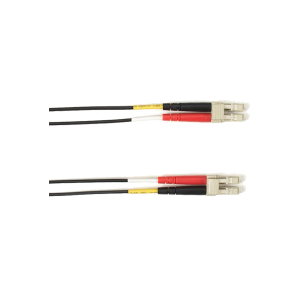 Black Box FOCMP10-008M-LCLC-BK 8 m Colored Fiber OM3 50-Micron Multimode Fiber Optic Patch Cable Black