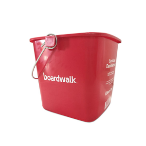 Boardwalk BWKKP196RD Sanitizing Bucket Red Plastic