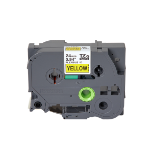 Brother International TZEFX651 24mm (0.94") Black on Yellow Flexible ID Tape 8m (26.2 ft)