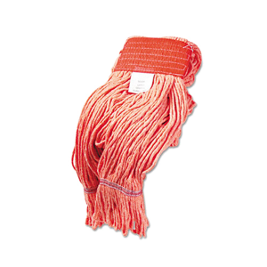 Boardwalk BWK503OR Super Loop Wet Mop Head Cotton Synthetic Fiber Large Size Orange 12/Carton