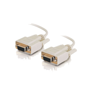 C2G 03045 10ft DB9 F/F Serial RS232 Null Modem Cable Beige
