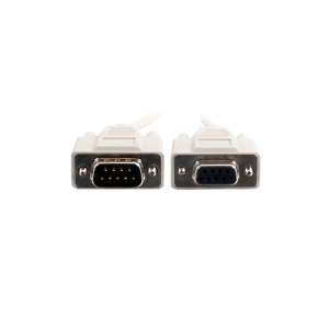 C2G 25201 3ft DB9 M/F Serial RS232 Extension Cable Beige