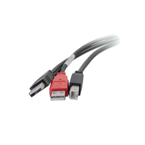 C2G 28108 6ft USB 2.0 One B Male to Two A Male Y-Cable