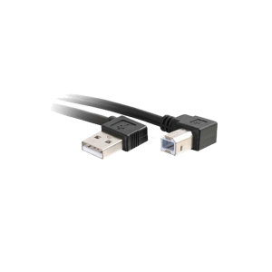 C2G 28112 5m USB 2.0 Right Angle A/B Cable Black