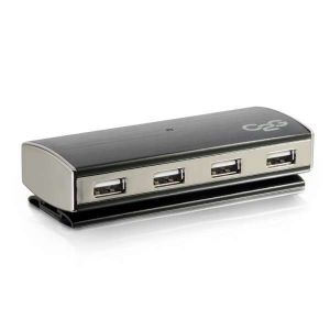C2G 29508 4-Port USB 2.0 Aluminum Hub for Chromebooks, Laptops, and Desktops