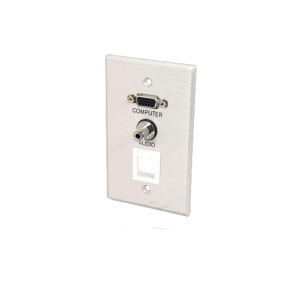 C2G 40572 VGA 3.5mm And One Keystone Wall Plate