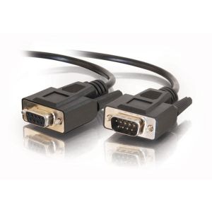C2G 52034 50ft DB9 M/F Serial RS232 Extension Cable Black