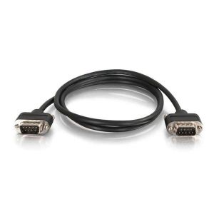 C2G 52166 6ft Serial RS232 DB9 Null Modem Cable with Low Profile Connectors M/M