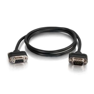 C2G 52189 35ft Serial RS232 DB9 Null Modem Cable with Low Profile Connectors M/F