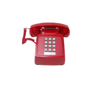 Cortelco ITT-2500-MD-RD Single Line Desk ValueLine Telephone Red