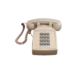 Cortelco ITT-2500-V-IV Desk With Volume Ivory Phone