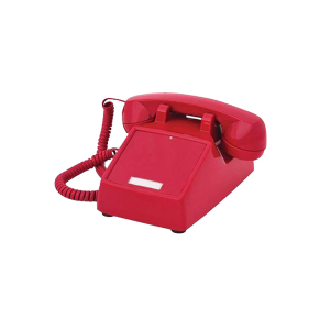 Cortelco ITT-2500NDL-RD Red Desk No Dial Desk Phone