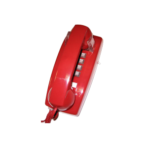 Cortelco ITT-2554-V-RD Wall With Volume Traditional Red Phone