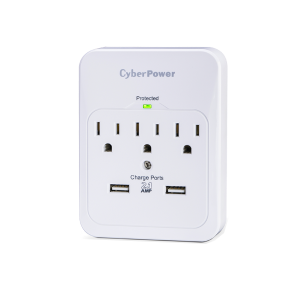 CyberPower CSP300WUR1 Professional 3-Outlets Surge Protector