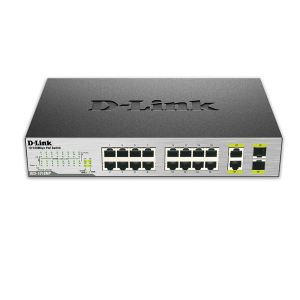 D-Link DES-1018MP 18-Port 10/100 Unmanaged PoE Switch Including 2 1000BASE-T/SFP Combo Ports