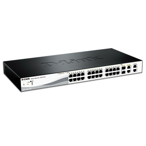D-Link DES-1210-28P 28 Port PoE Fast Ethernet Smart Managed Switch including 2 Gigabit BASE-T