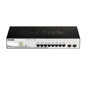 D-LINK DGS-1210-10P 8-Port 10/100/1000M PoE with 2 Combo SFP ports Web Smart Switch+