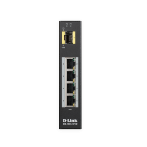 D-Link DIS‑100G‑5PSW 5-Port Gigabit Unmanaged Industrial PoE Switch – Wide Temp – 120W PoE Budget