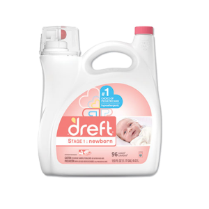 Procter & Gamble PGC80377CT Dreft Ultra Laundry Detergent Baby Powder Scent 150 oz Bottle 4/Carton