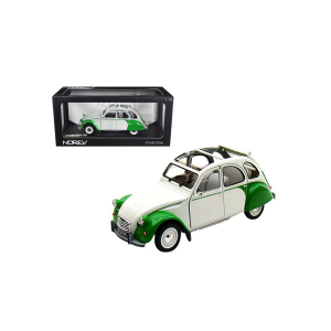 Norev 181512 1985 Citroen 2CV Dolly White/Green 1/18 Diecast Model Car