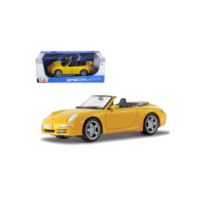 Maisto 31126y Porsche 911 997 Carrera S Cabrio Yellow 1/18 Model Car