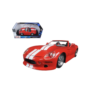 Maisto 31142r Shelby Series 1 Red with White Stripes 1/18 Model Car