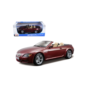 Maisto 31145bur BMW M6 E64 Convertible Burgundy 1/18 Model Car