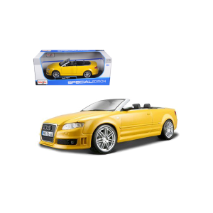 Maisto 31147y 2008 Audi RS4 Convertible Yellow 1/18 Model Car