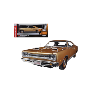 Autoworld AMM1024 1969 Dodge Coronet R/T Light Bronze Poly HEMI 50th Anniversary Limited to 1250pc1/18 Model Car