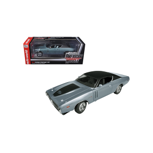 Autoworld AMM974 1971 Dodge Charger R/T Hemi Gunmetal Grey Limited to 1250pc 1/18 Model Car