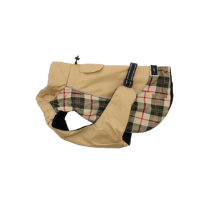 Doggie Design 65167 Alpine All-Weather Dog Coat Beige Plaid