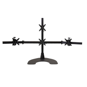 Ergotech 100-D28-B13 Quad 1x3 LCD Monitor Desk Stand with a 28" Pole