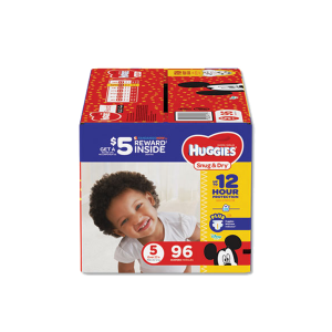 KIMBERLY CLARK KCC43113 Size 5, 27 lbs to 35 lbs Snug and Dry Diapers